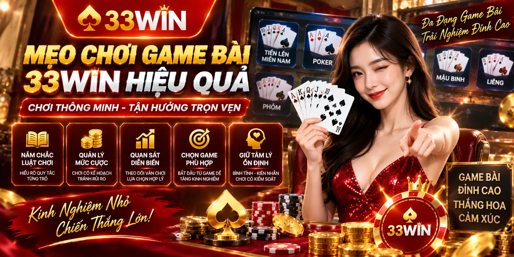 Mẹo chơi game bài 33WIN